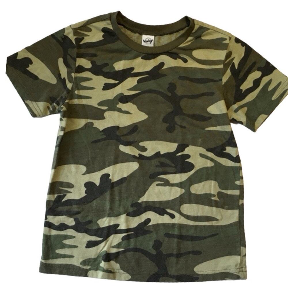 Unisex Camo Pattern T-Shirt Size 6-8 yrs